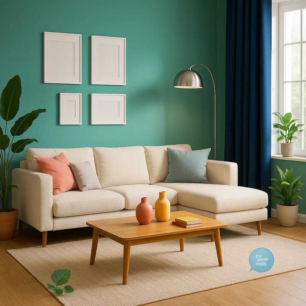 couleur complémentaire vert d'eau